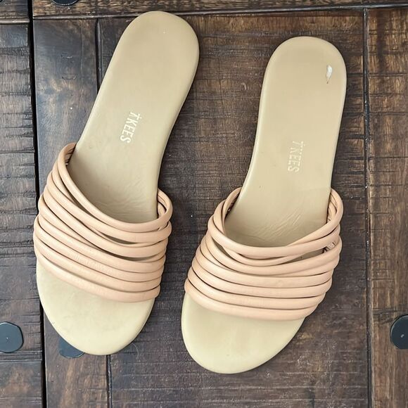 Tkees Slide Sandals Strappy Slide Slip On Size 9 - Picture 2 of 10